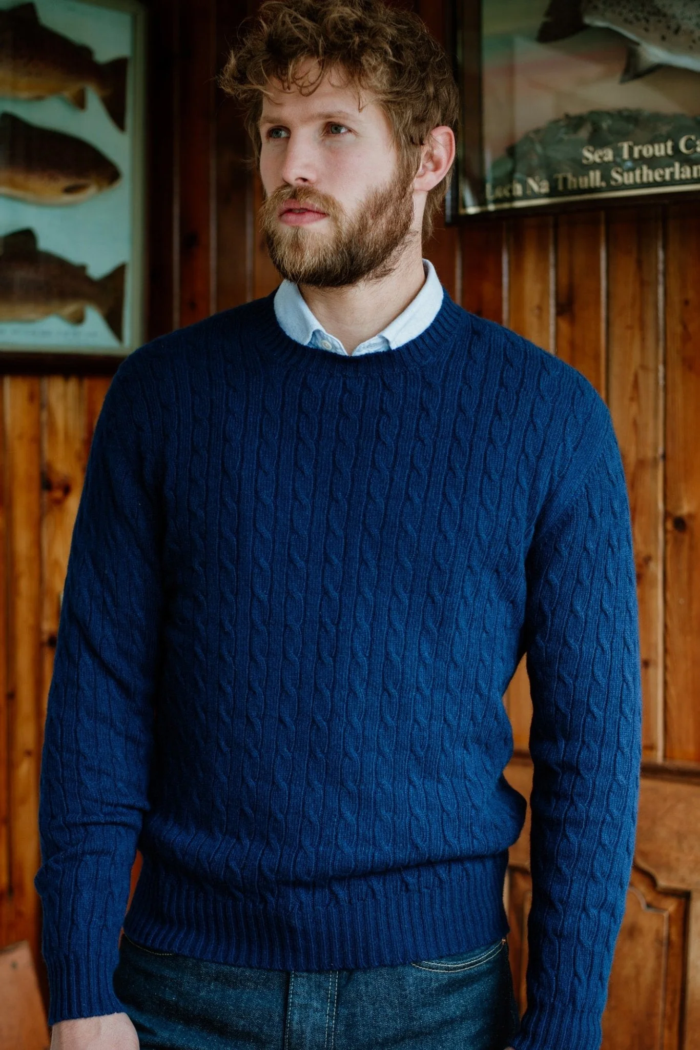 Cashmere Cable Crew Jumper - Image 5