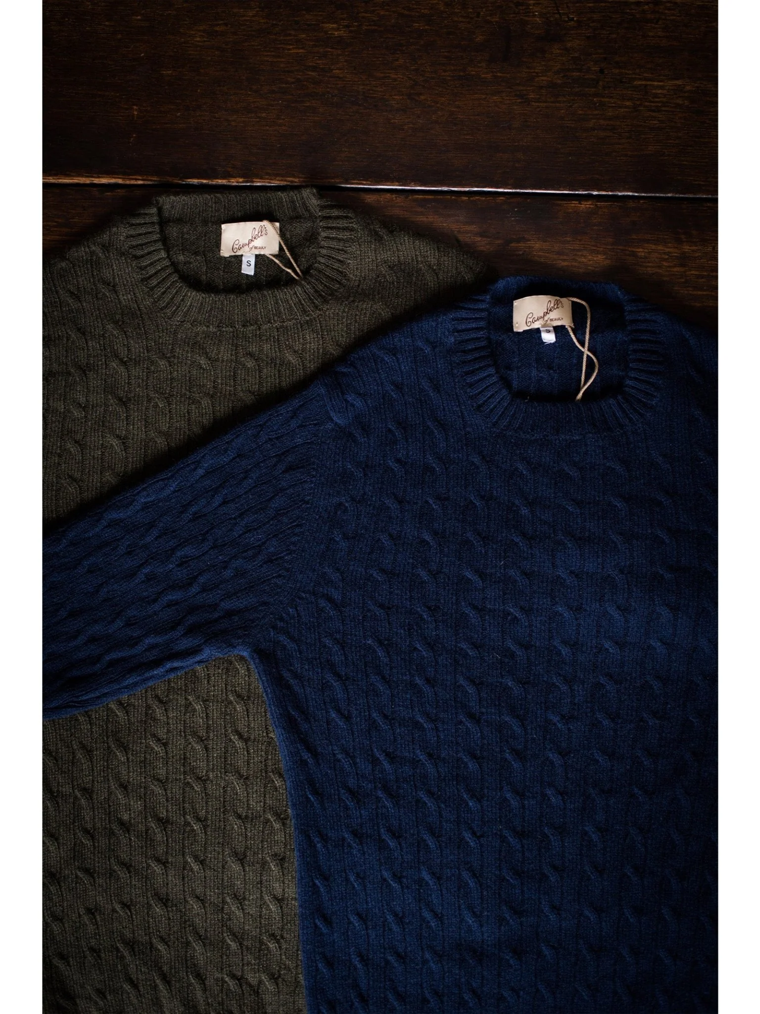 Cashmere Cable Crew Jumper - Image 6