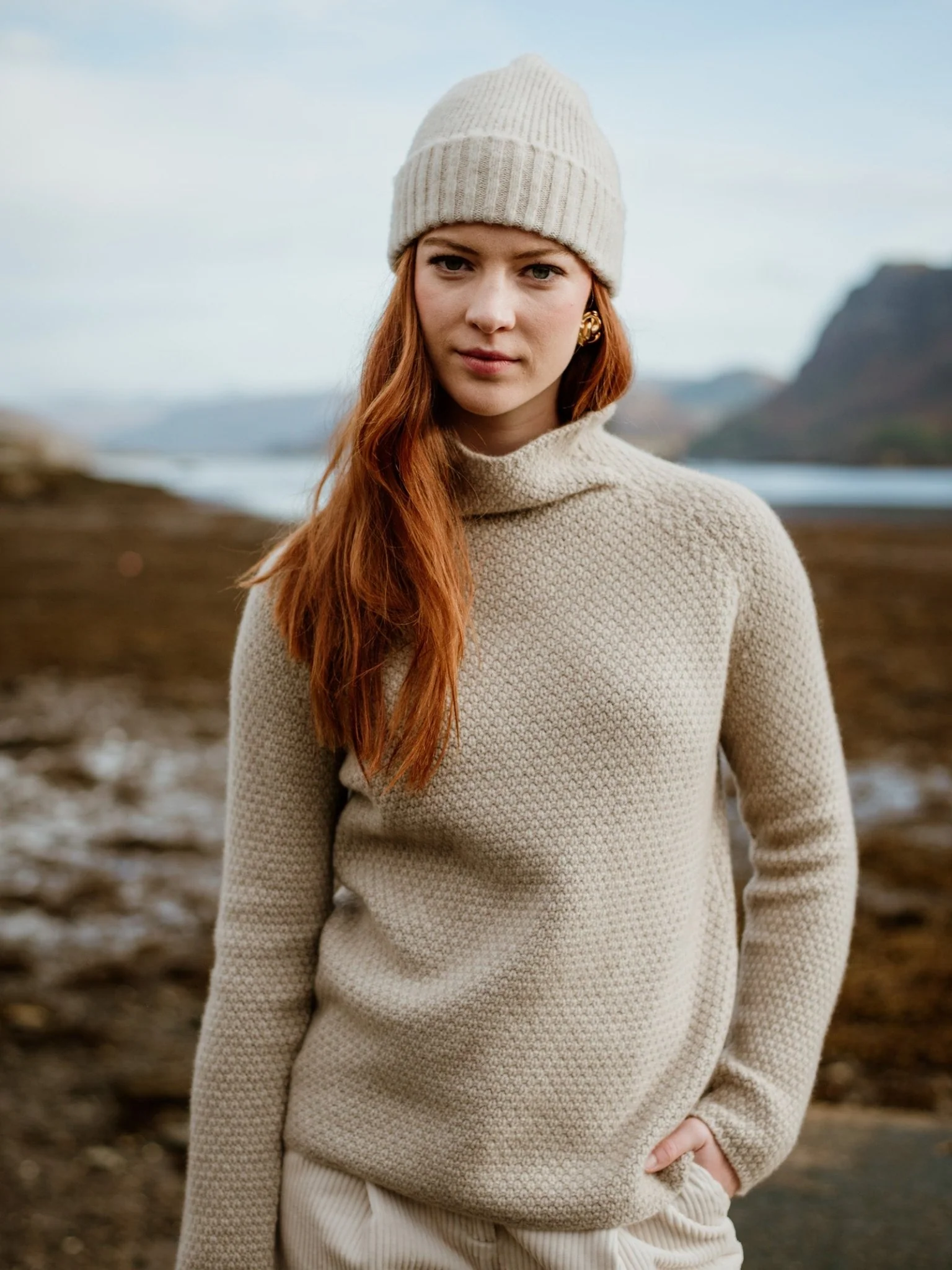 Cashmere Funnel Neck Jumper - Image 3