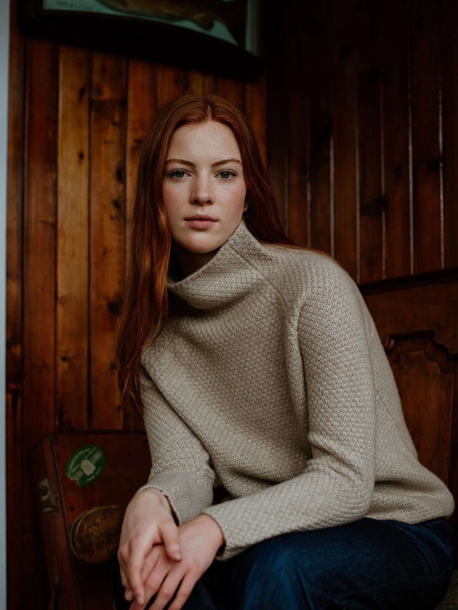 Cashmere Funnel Neck Jumper - Image 4
