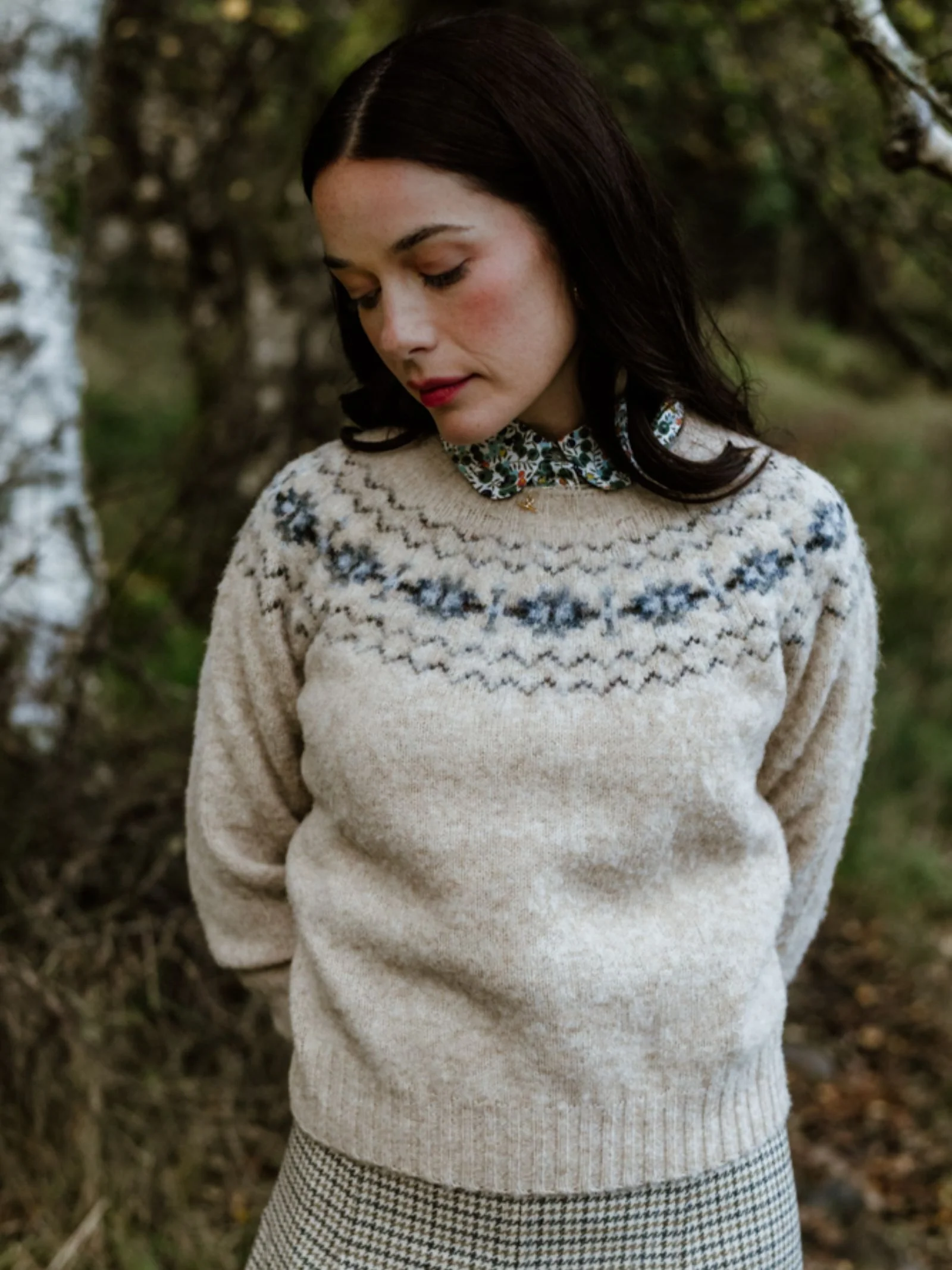 Shaggy Cropped Fairisle Crew - Image 3