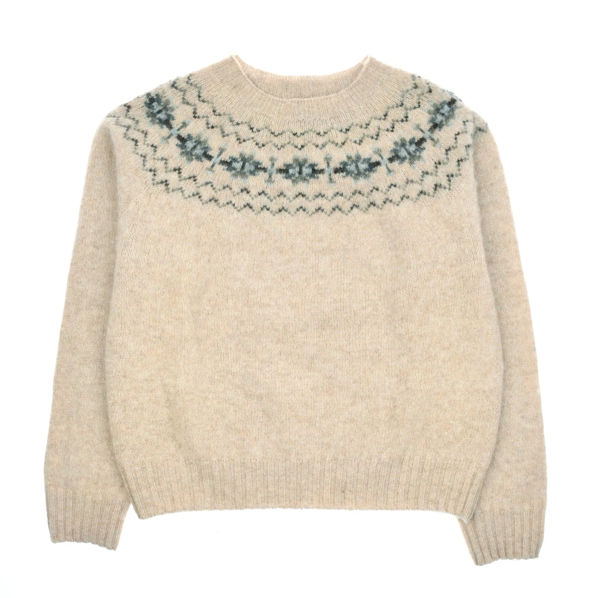 Shaggy Cropped Fairisle Crew - Image 5