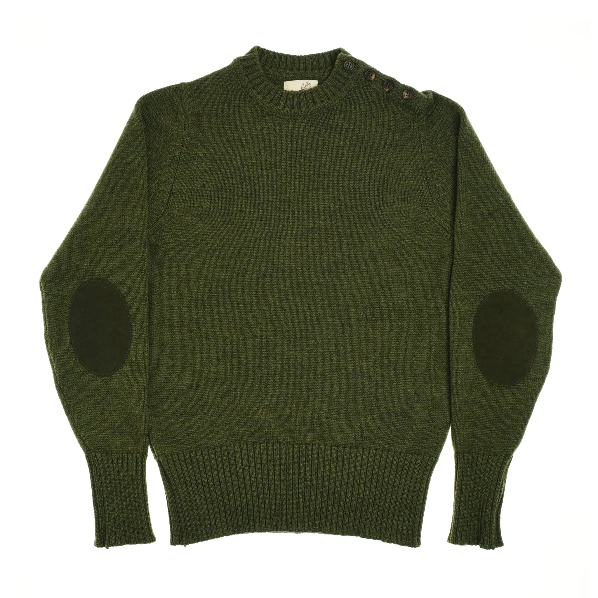 Lambswool Crew Neck Shooter Jumper - Image 3